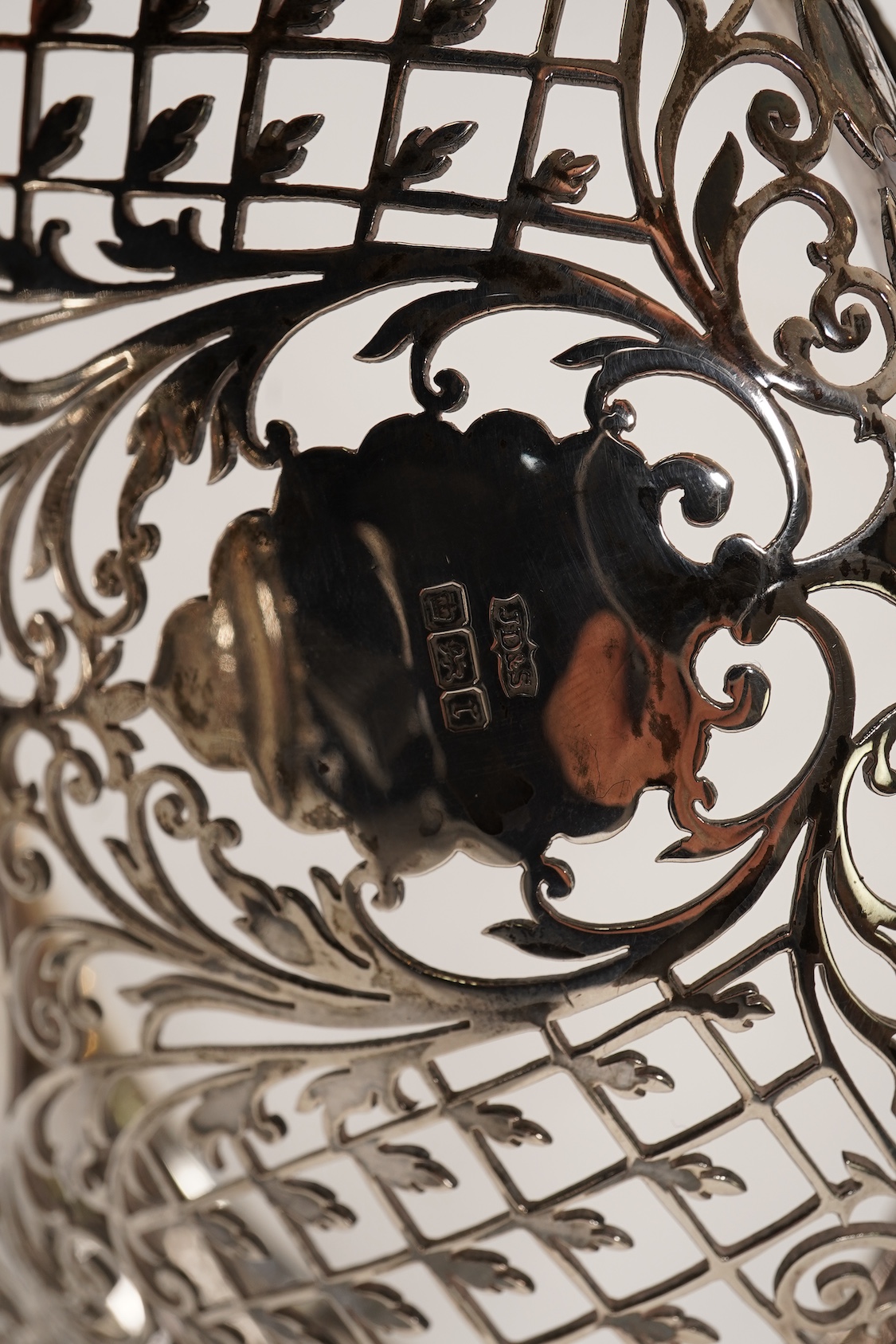 An Edwardian pierced silver comport, by James Dixon & Sons